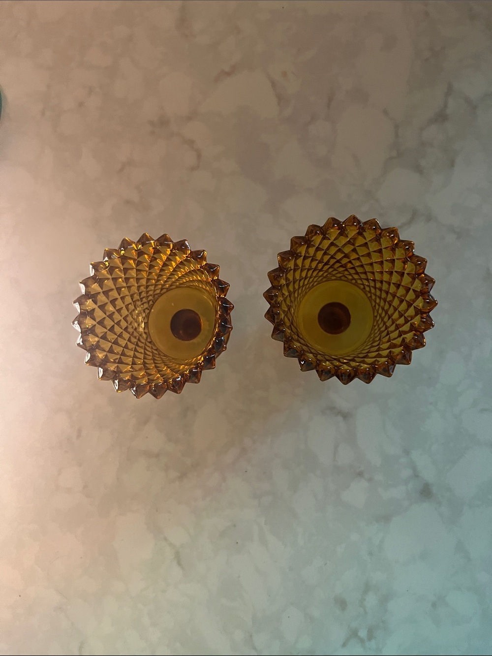 Home Interior Homco Brown Diamond point peg Votive Cups Sconce Candle Holders - Picture 2 of 5